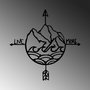 Wallity Live More - 448 Escultura de Pared de Metal Negro